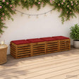 Vidaxl 4-piece zitkussens soest 4 st 100% polyester wijnrood