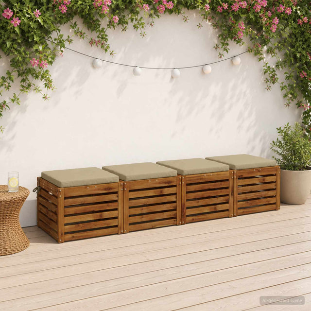 Vidaxl 4-piece zitkussens soest 4 st 100% polyester lichtgroen