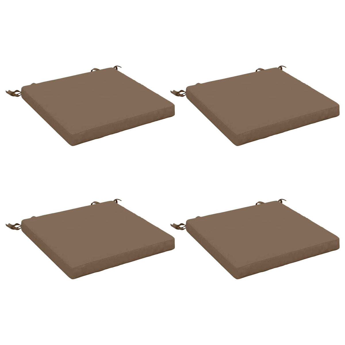 Vidaxl 4-piece zitkussens soest 4 st 100% polyester taupe