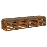 Vidaxl 4-piece zitkussens soest 4 st 100% polyester taupe