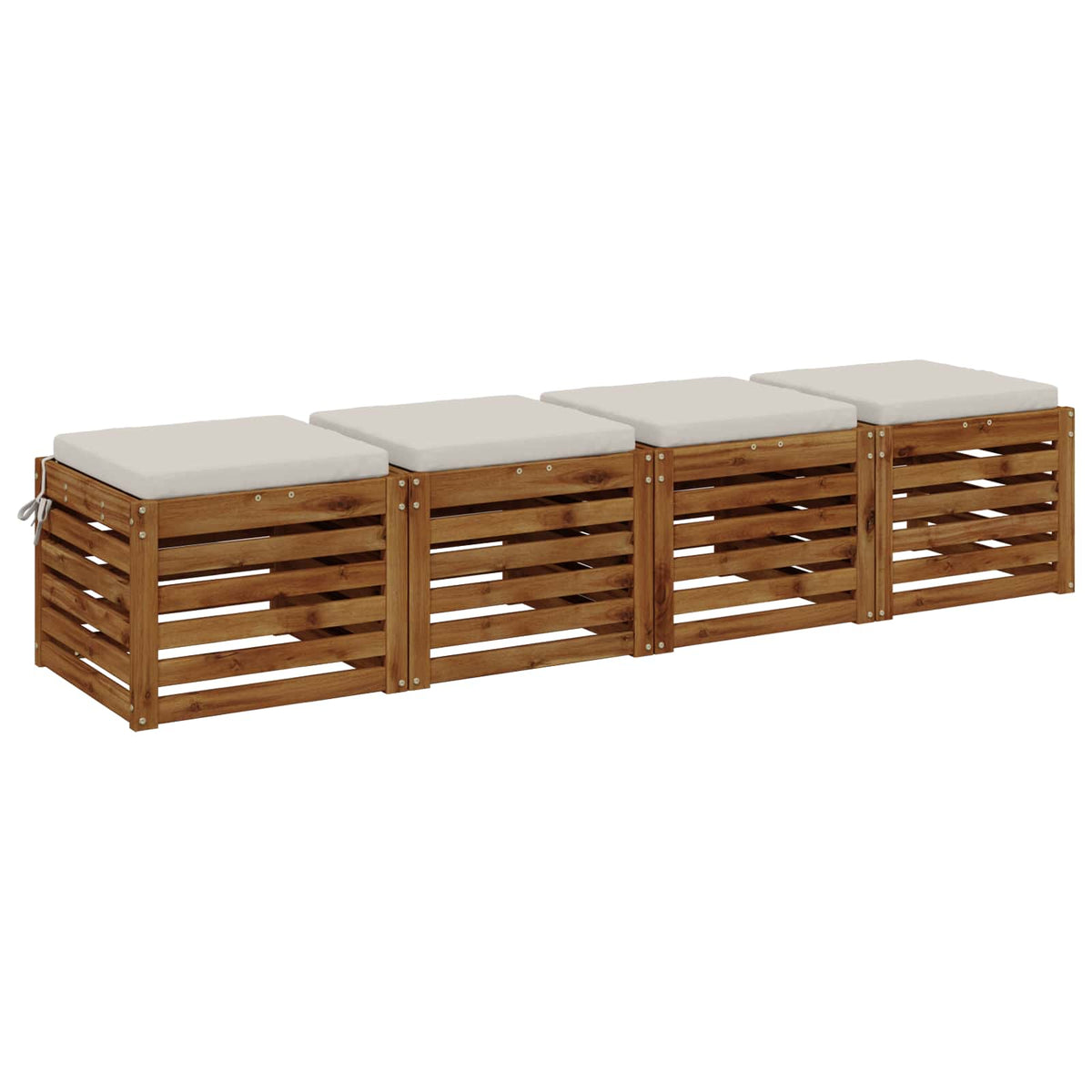 Vidaxl 4-piece zitkussens soest 4 st 100% polyester wit 45 x 45 x 5 cm