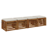 Vidaxl 4-piece zitkussens soest 4 st 100% polyester wit 45 x 45 x 5 cm