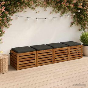 Vidaxl 4-piece zitkussens soest 4 st 100% polyester antraciet