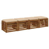 Vidaxl 4-piece zitkussens soest 4 st 100% polyester crèmekleurig