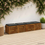 Vidaxl 4-piece zitkussens soest 4 st 100% polyester antraciet