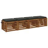 Vidaxl 4-piece zitkussens soest 4 st 100% polyester antraciet