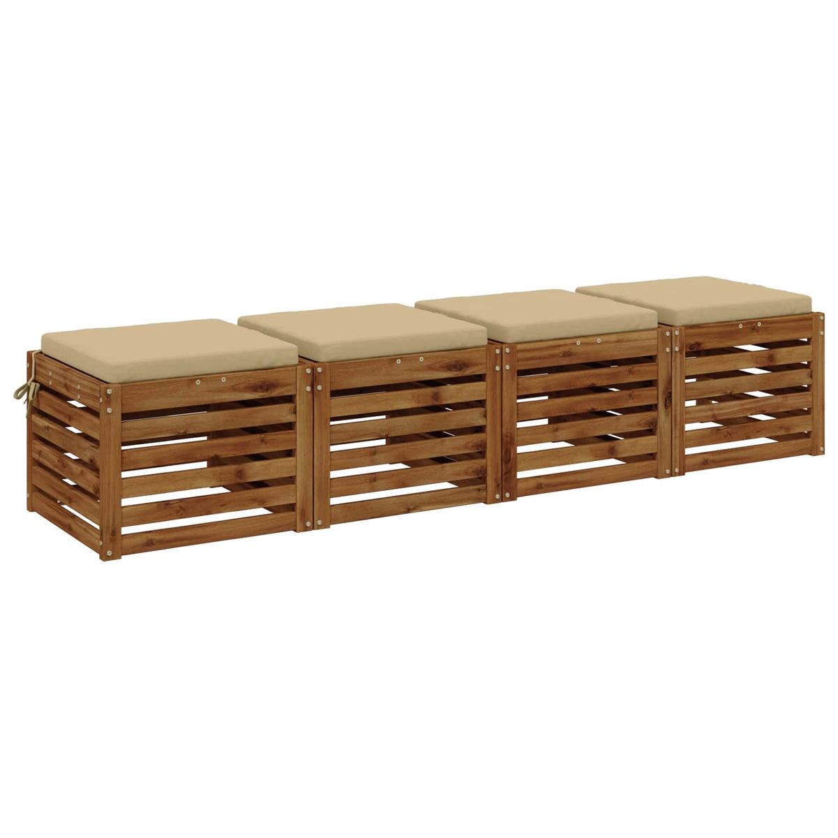Vidaxl 4-piece zitkussens soest 4 st 100% polyester beige