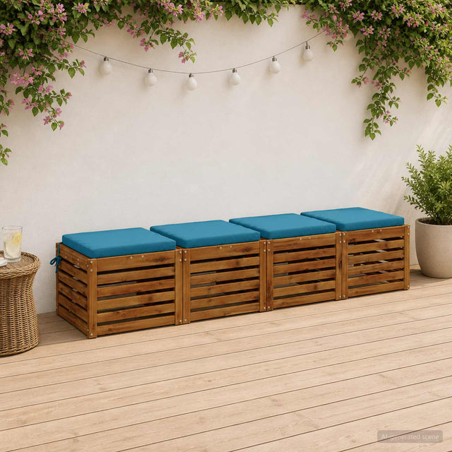 Vidaxl 4-piece zitkussens soest 4 st 100% polyester lichtblauw