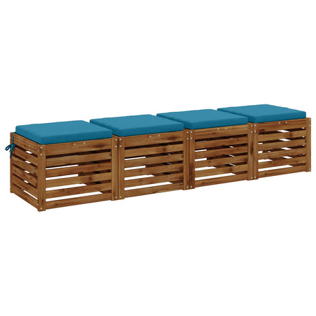 Vidaxl 4-piece zitkussens soest 4 st 100% polyester lichtblauw
