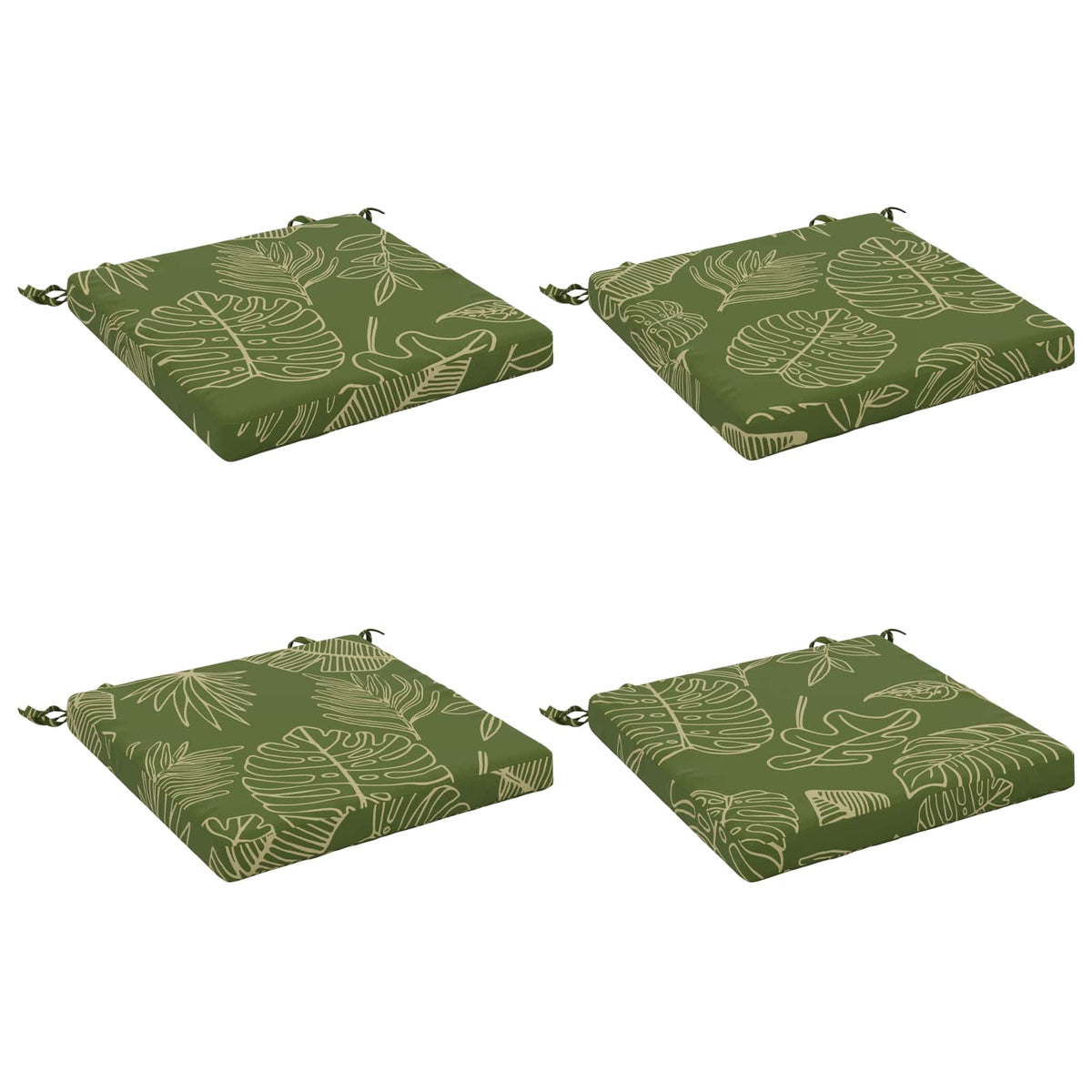Vidaxl 4-piece zitkussens soest 4 st 100% polyester bladontwerp
