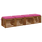 Vidaxl 4-piece zitkussens soest 4 st 100% polyester roze