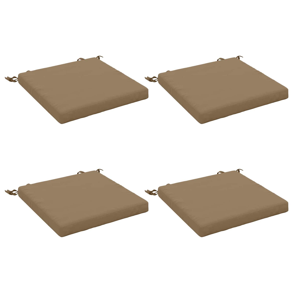 Vidaxl 4-piece zitkussens soest 4 st 100% polyester taupe