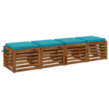 Vidaxl 4-piece zitkussens soest 4 st 100% polyester turquoise