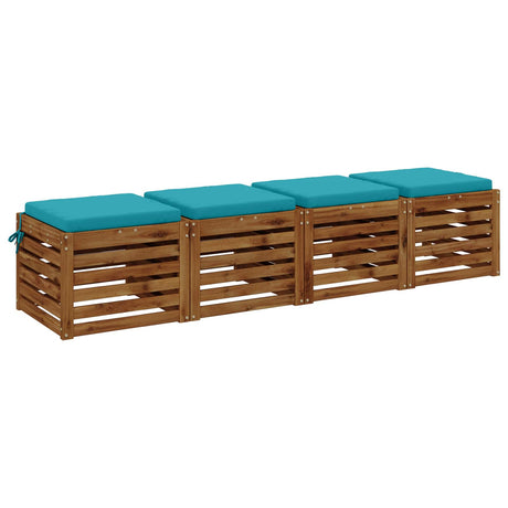 Vidaxl 4-piece zitkussens soest 4 st 100% polyester turquoise