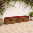 Vidaxl 4-piece zitkussens soest 4 st 100% polyester wijnrood