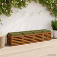 Vidaxl 4-piece zitkussens soest 4 st 100% polyester olijfgroen