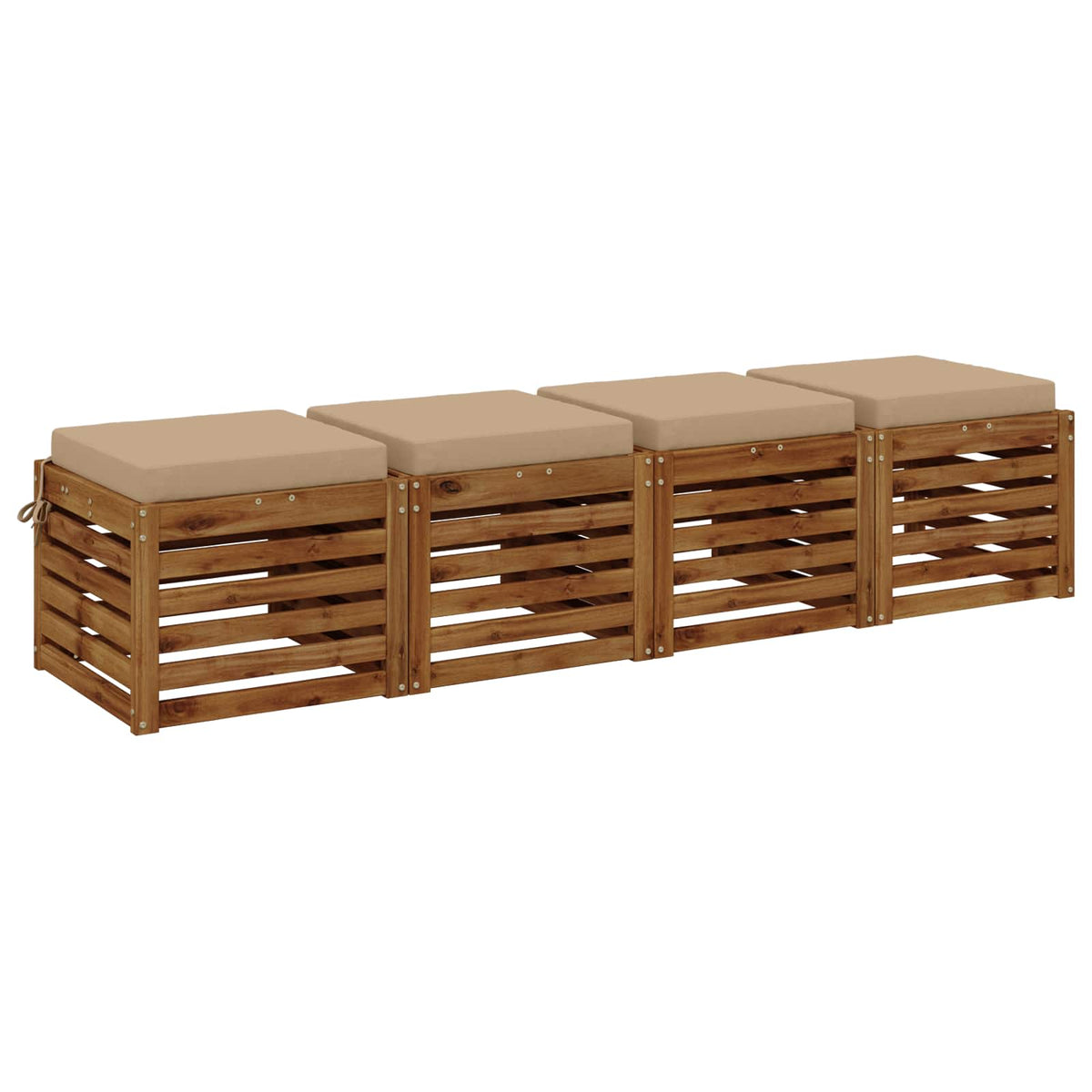 Vidaxl 4-piece zitkussens soest 4 st 100% polyester zand
