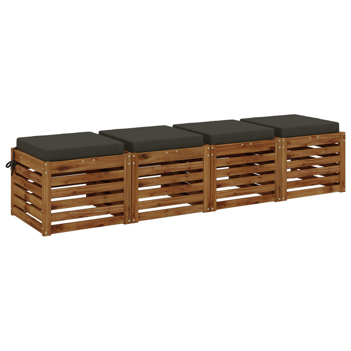Vidaxl 4-piece zitkussens soest 4 st 100% polyester antraciet