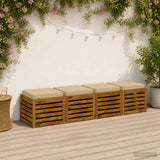Vidaxl 4-piece zitkussens soest 4 st 100% polyester beige