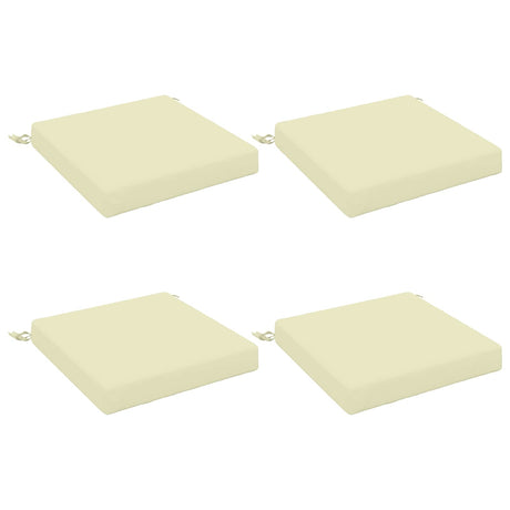 Vidaxl 4-piece zitkussens soest 4 st 100% polyester crèmekleurig