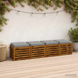 Vidaxl 4-piece zitkussens soest 4 st 100% polyester grijs