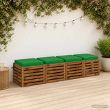 Vidaxl 4-piece zitkussens soest 4 st 100% polyester groen