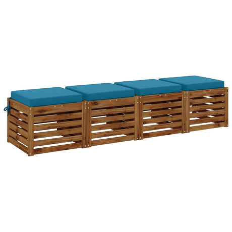 Vidaxl 4-piece zitkussens soest 4 st 100% polyester lichtblauw