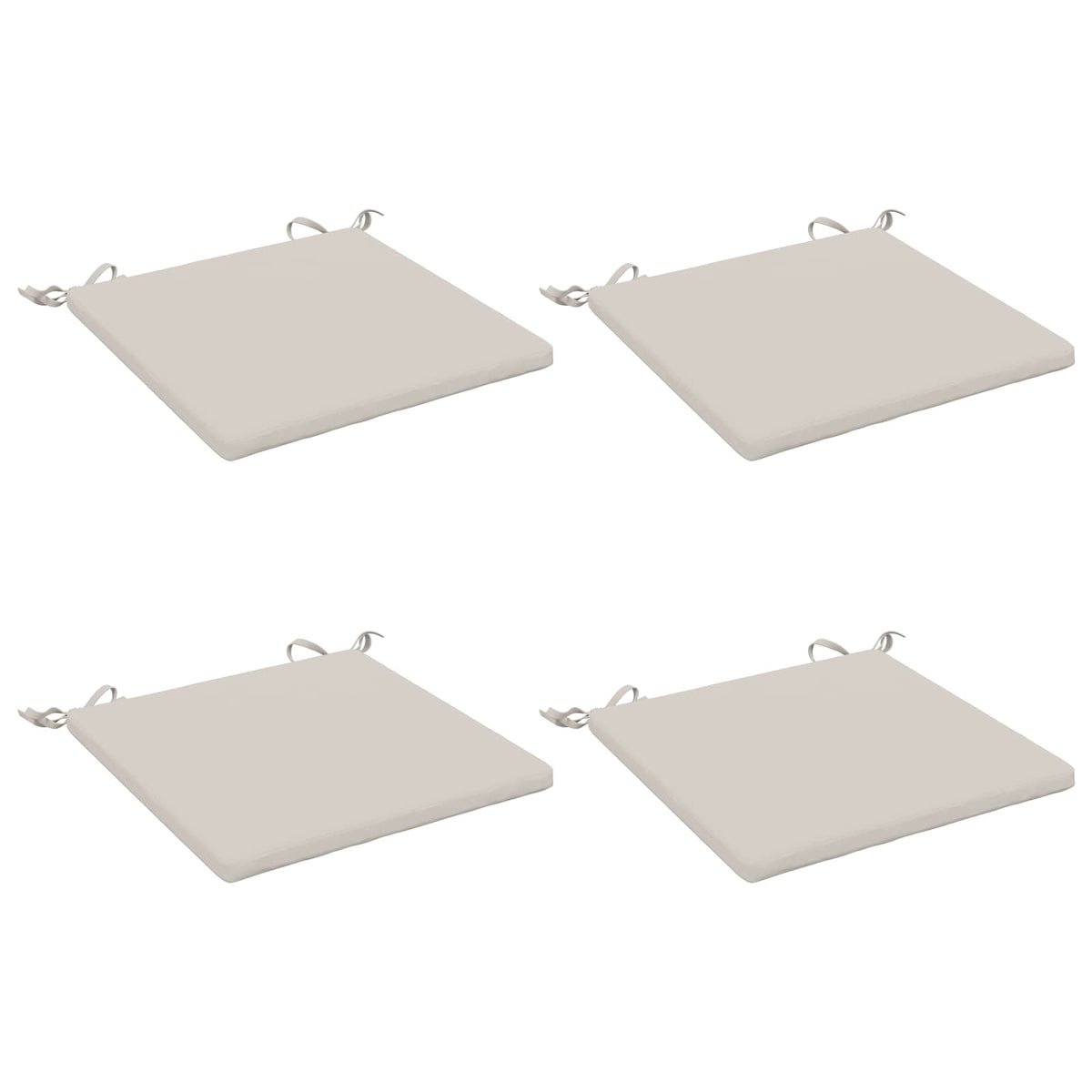 Vidaxl 4-piece zitkussens soest 4 st 100% polyester wit 50 x 50 x 3 cm