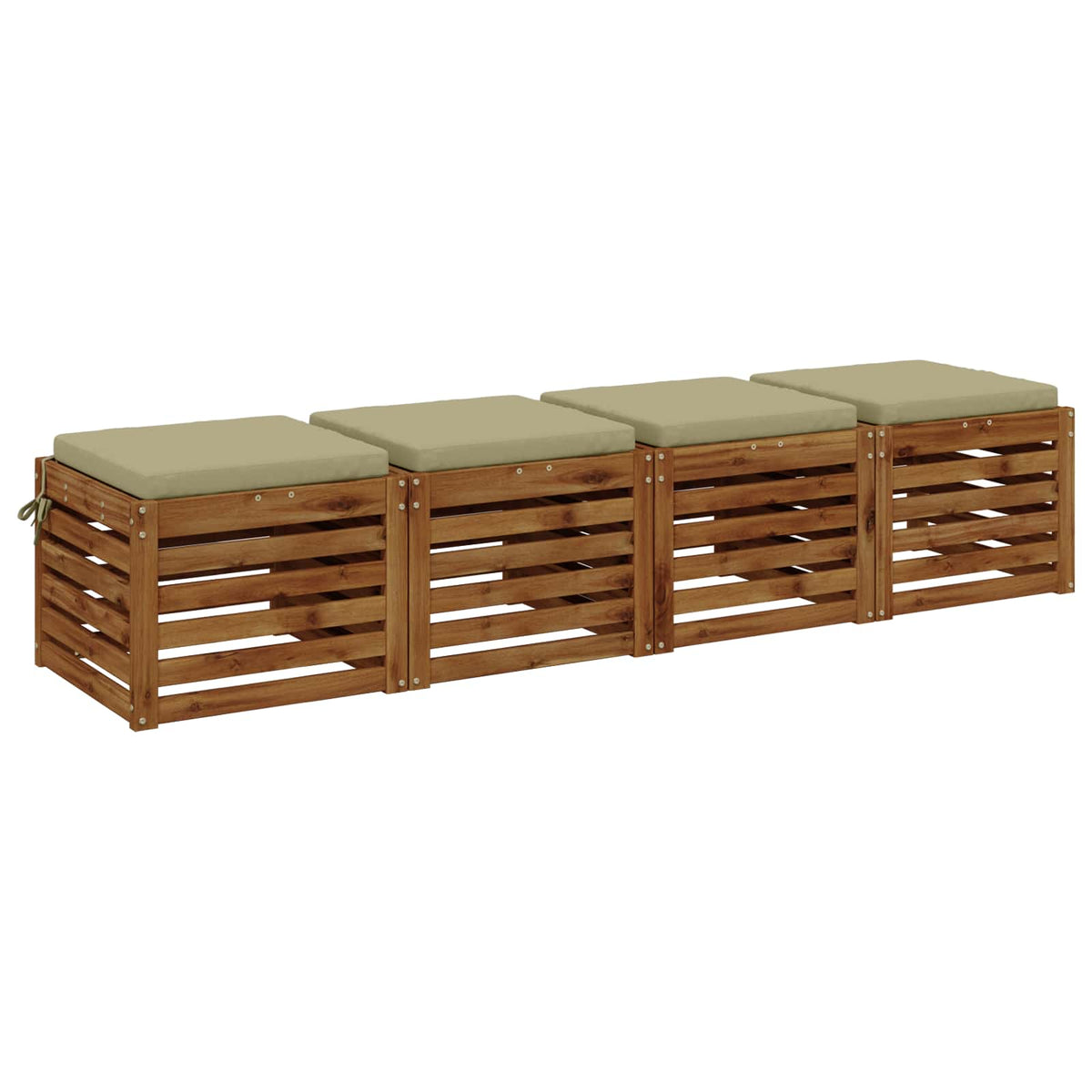 Vidaxl 4-piece zitkussens soest 4 st 100% polyester lichtgroen