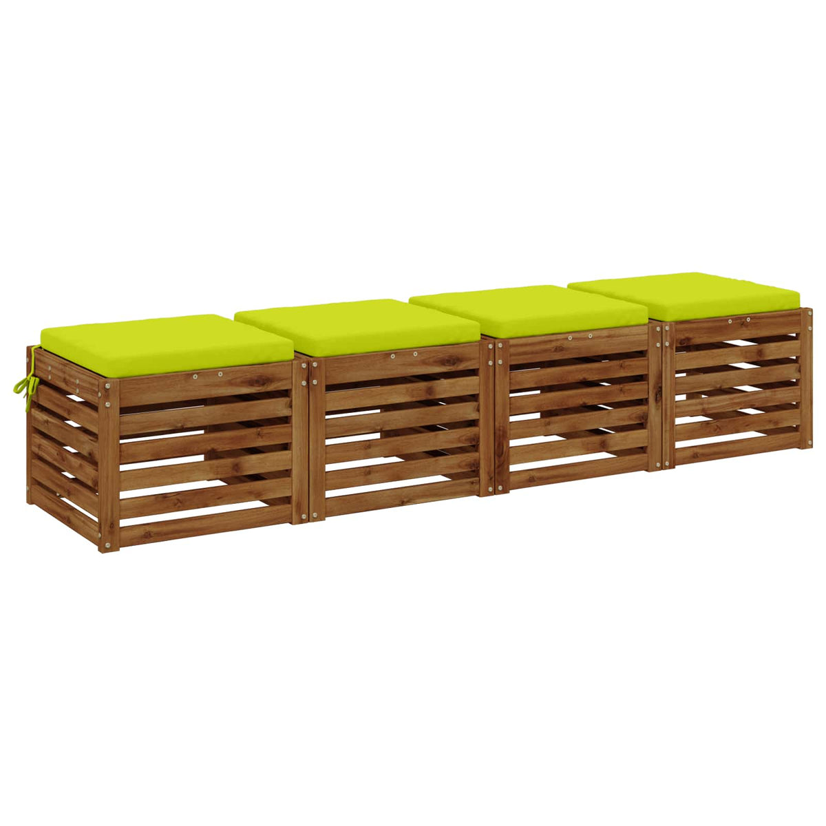 Vidaxl 4-piece zitkussens soest 4 st 100% polyester helder groen
