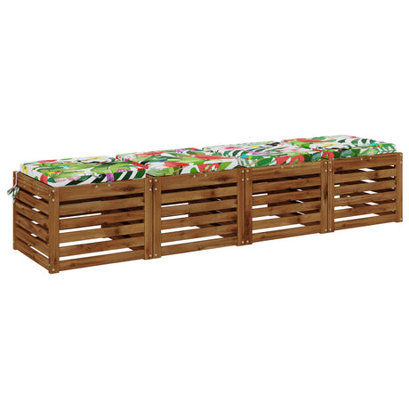 Vidaxl 4-piece zitkussens soest 4 st 100% polyester meerkleurig
