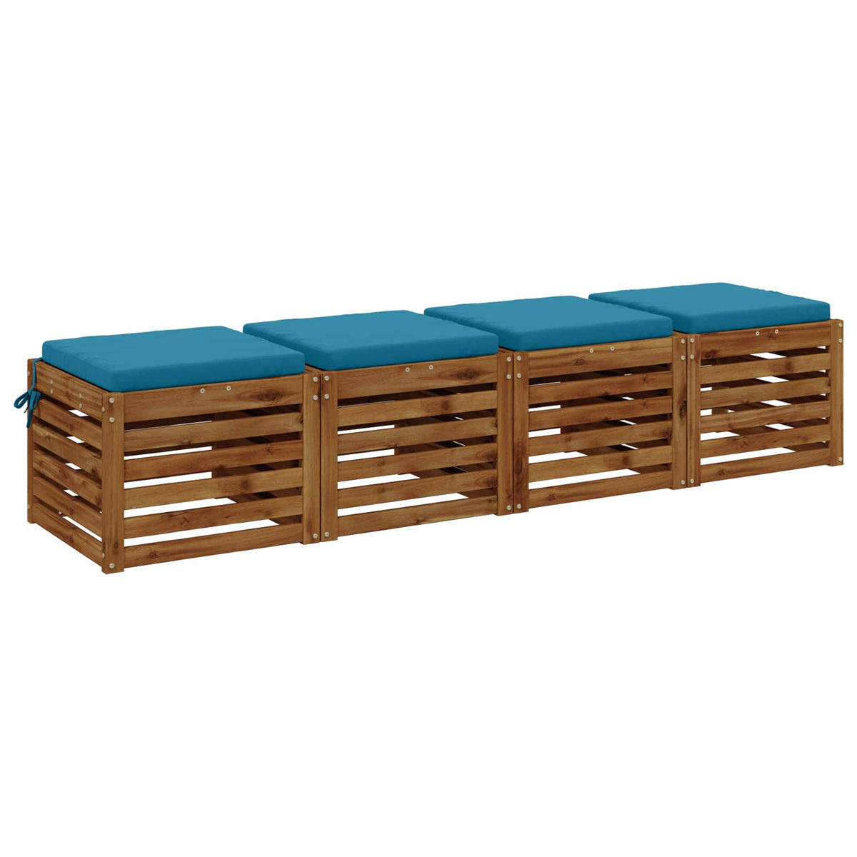 Vidaxl 4-piece zitkussens soest 4 st 100% polyester lichtblauw
