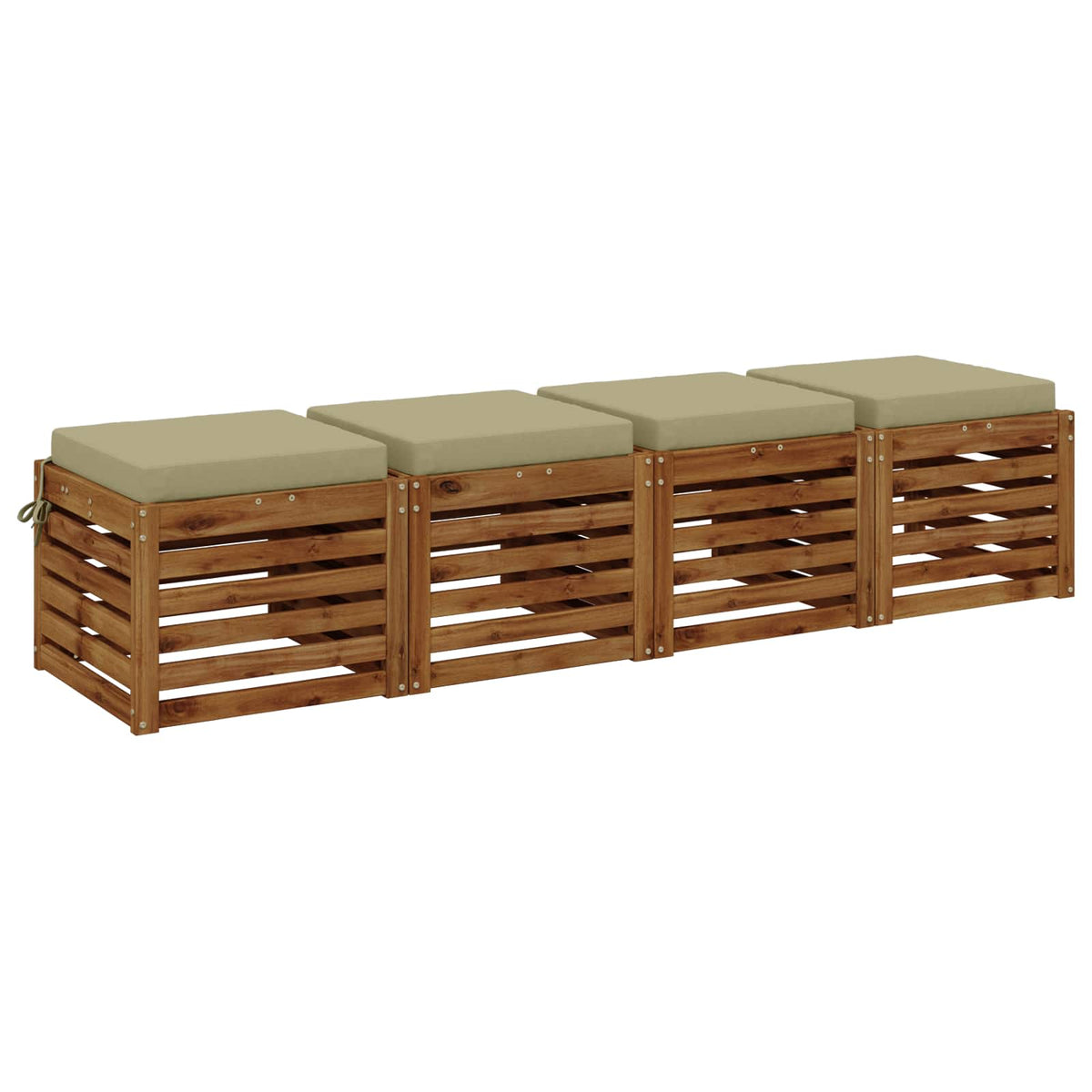 Vidaxl 4-piece zitkussens soest 4 st 100% polyester lichtgroen