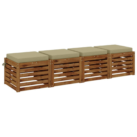Vidaxl 4-piece zitkussens soest 4 st 100% polyester lichtgroen