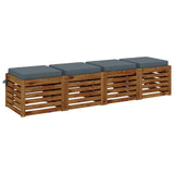 Vidaxl 4-piece zitkussens soest 4 st 100% polyester blauw