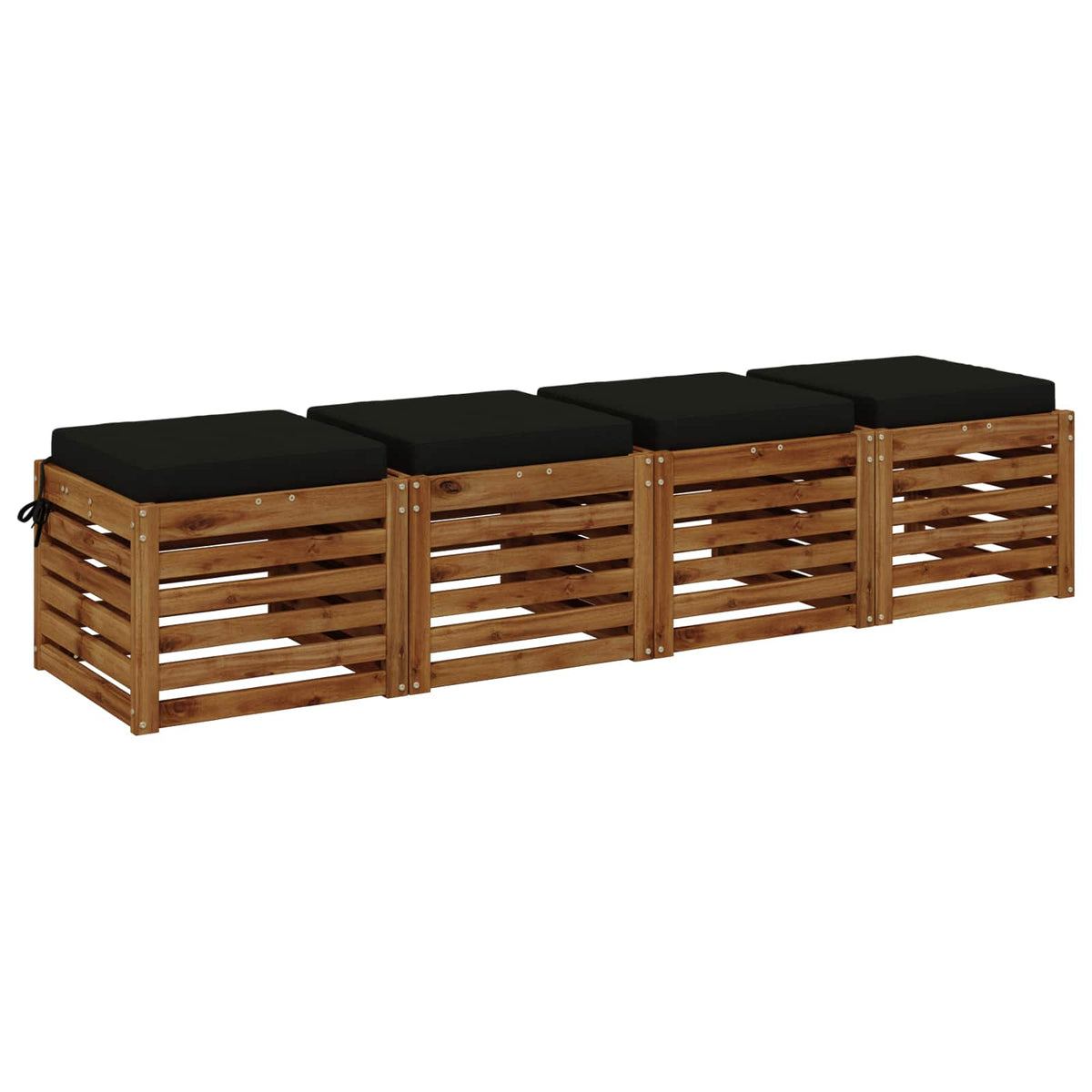 Vidaxl 4-piece zitkussens soest 4 st 100% polyester zwart