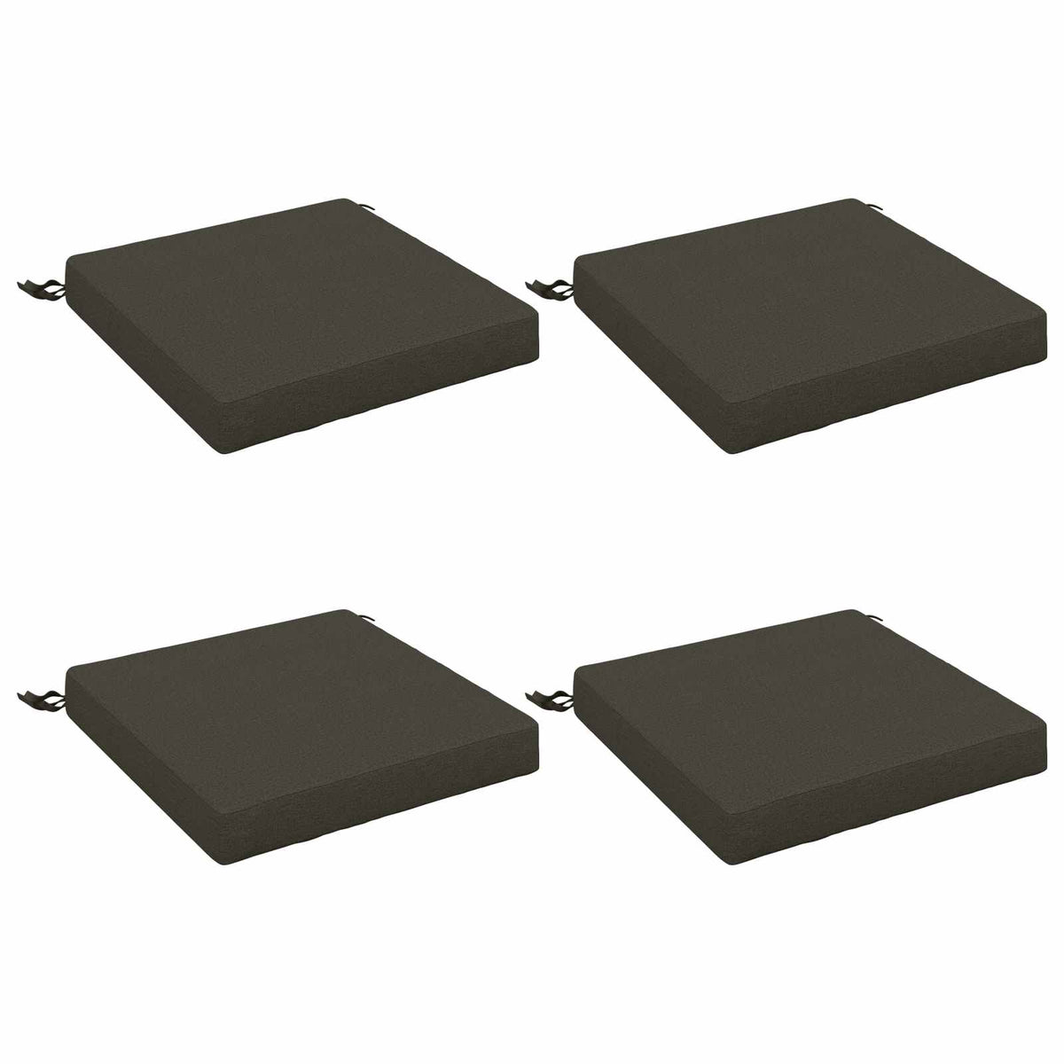 Vidaxl 4-piece zitkussens soest 4 st 100% polyester antraciet