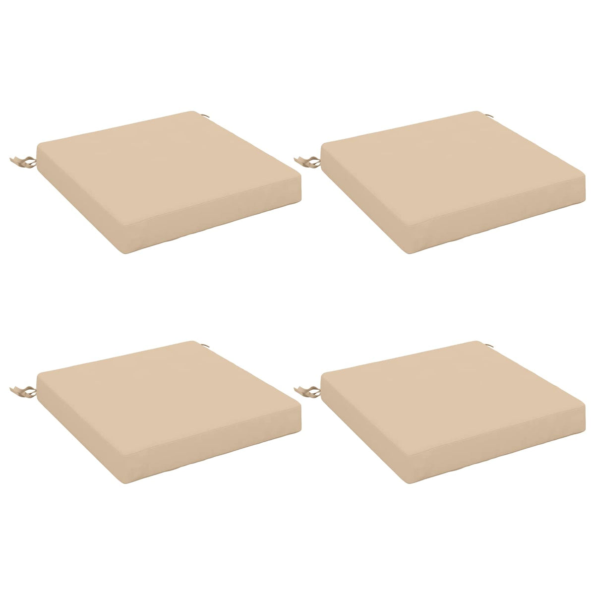 Vidaxl 4-piece zitkussens soest 4 st 100% polyester crèmekleurig