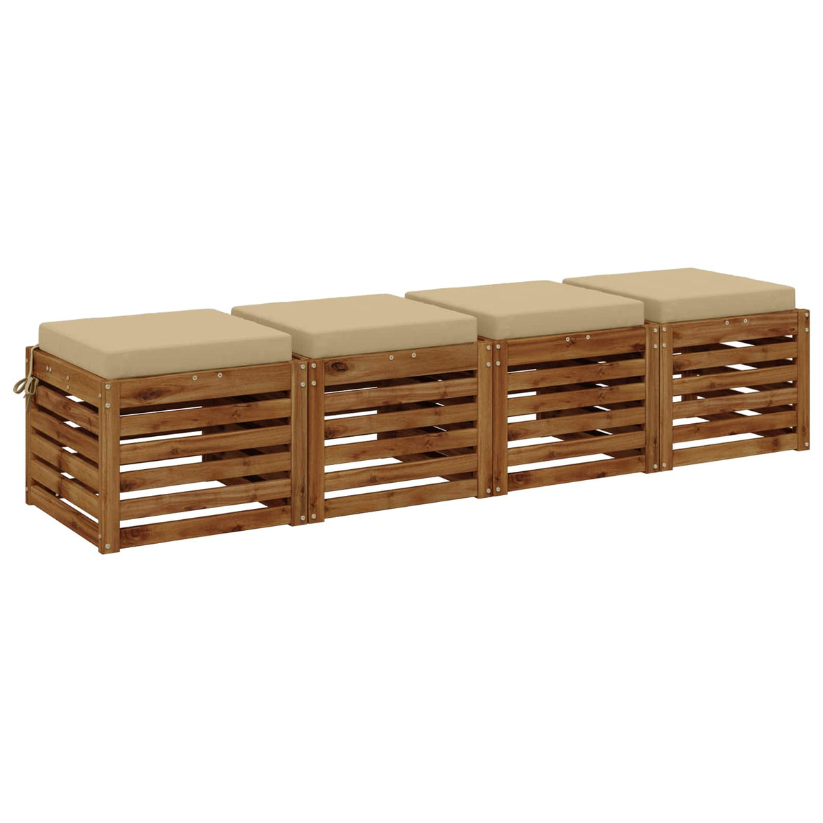 Vidaxl 4-piece zitkussens soest 4 st 100% polyester beige