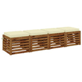 Vidaxl 4-piece zitkussens soest 4 st 100% polyester crèmekleurig