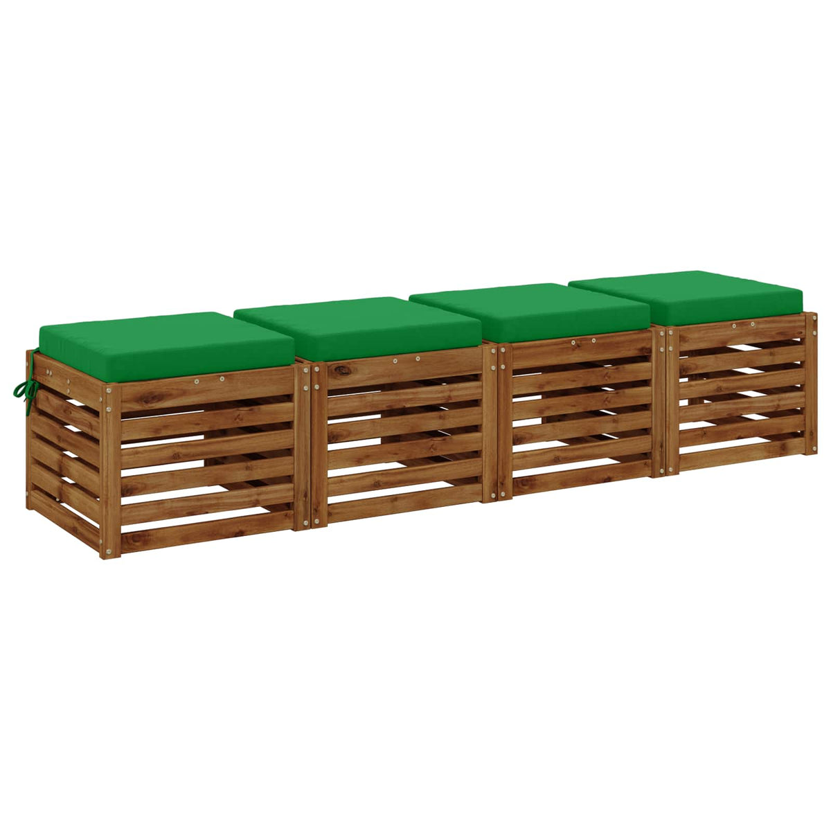 Vidaxl 4-piece zitkussens soest 4 st 100% polyester groen