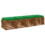 Vidaxl 4-piece zitkussens soest 4 st 100% polyester groen