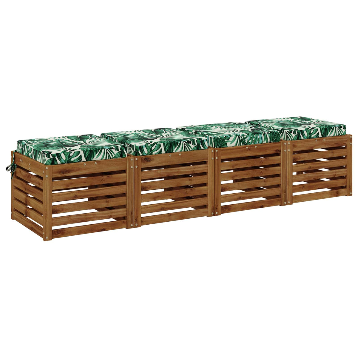 Vidaxl 4-piece zitkussens soest 4 st 100% polyester bladpatroon