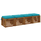 Vidaxl 4-piece zitkussens soest 4 st 100% polyester turquoise