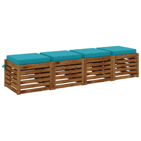 Vidaxl 4-piece zitkussens soest 4 st 100% polyester turquoise