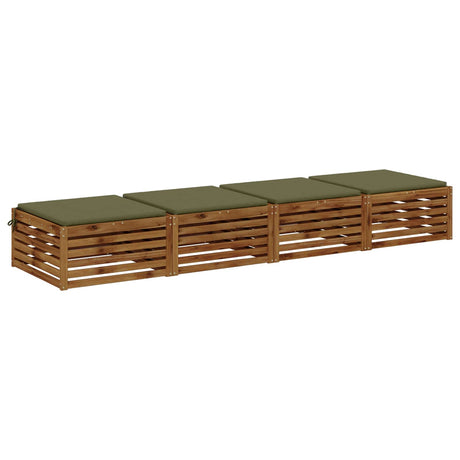 Vidaxl 4-piece zitkussens soest 4 st 100% polyester olijfgroen