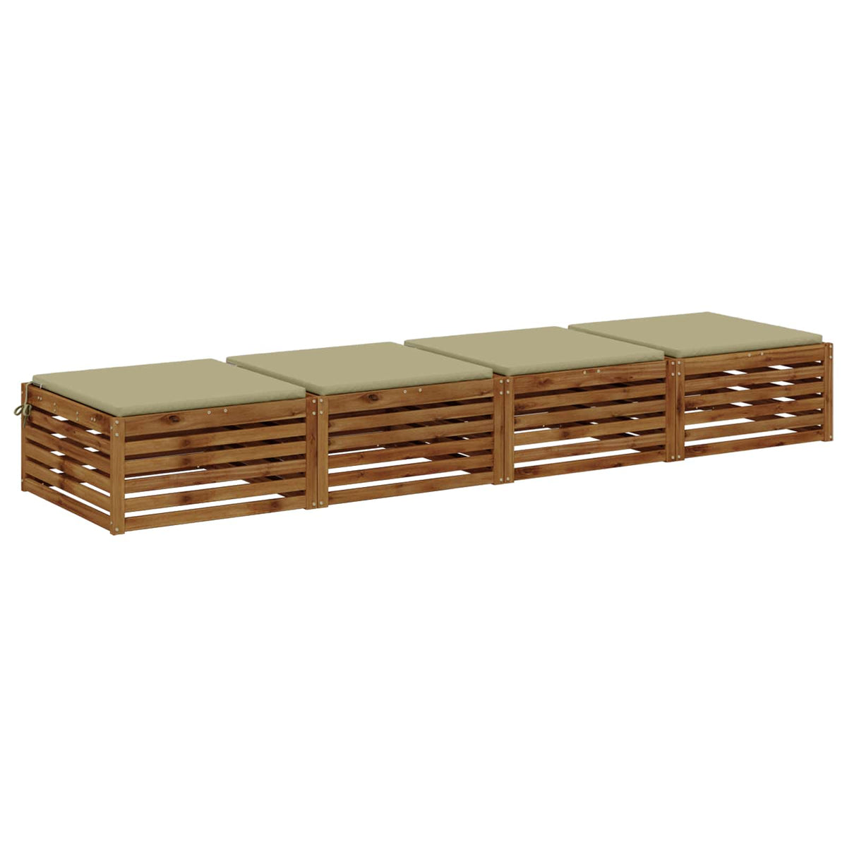 Vidaxl 4-piece zitkussens soest 4 st 100% polyester lichtgroen