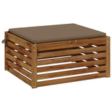 Vidaxl 1-piece zitkussen soest 100% polyester taupe 60 x 60 x 3 cm