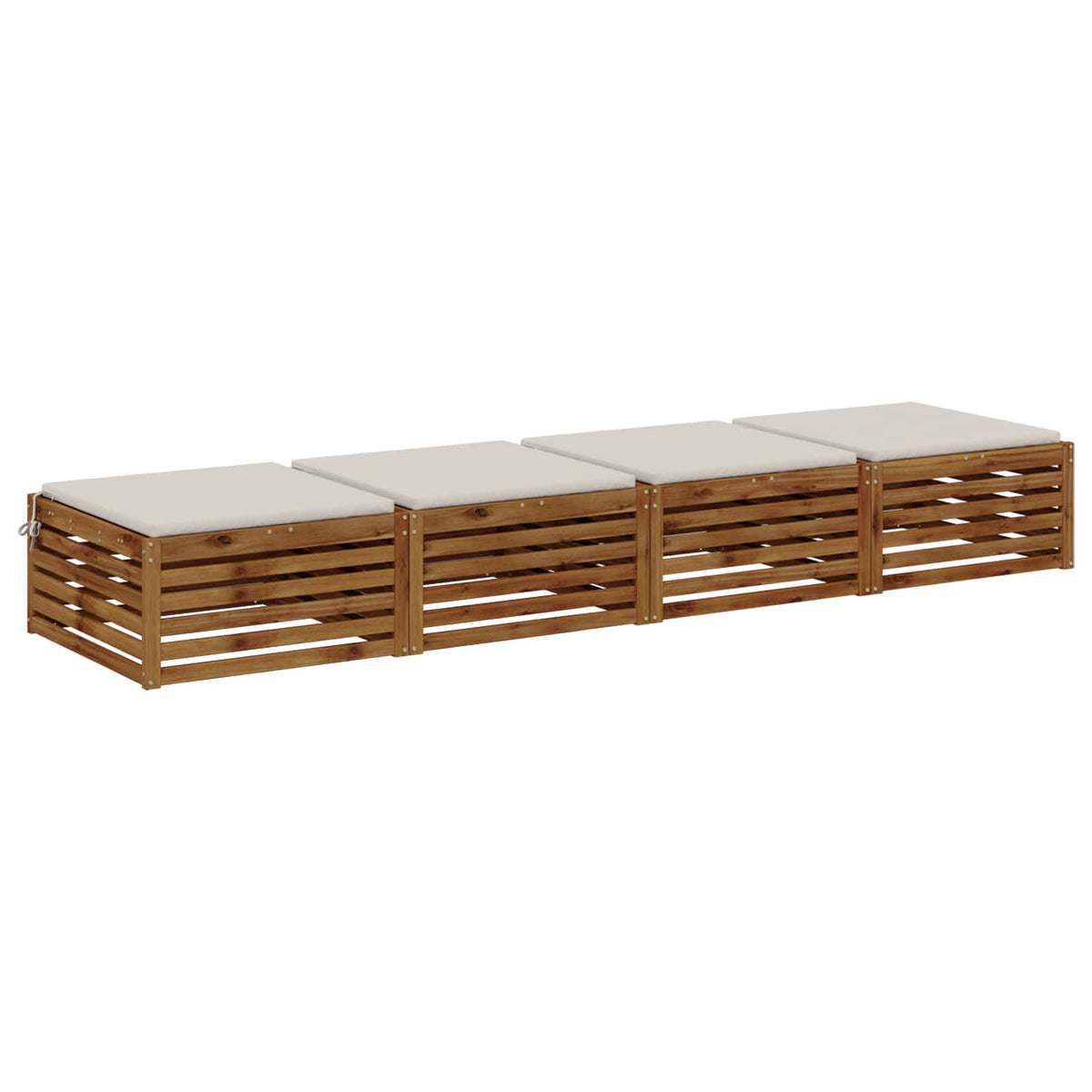 Vidaxl 4-piece zitkussens soest 4 st 100% polyester wit 60 x 60 x 3 cm
