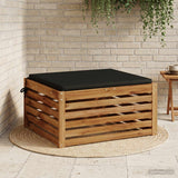 Vidaxl 1-piece zitkussen soest 100% polyester zwart 60 x 60 x 3 cm